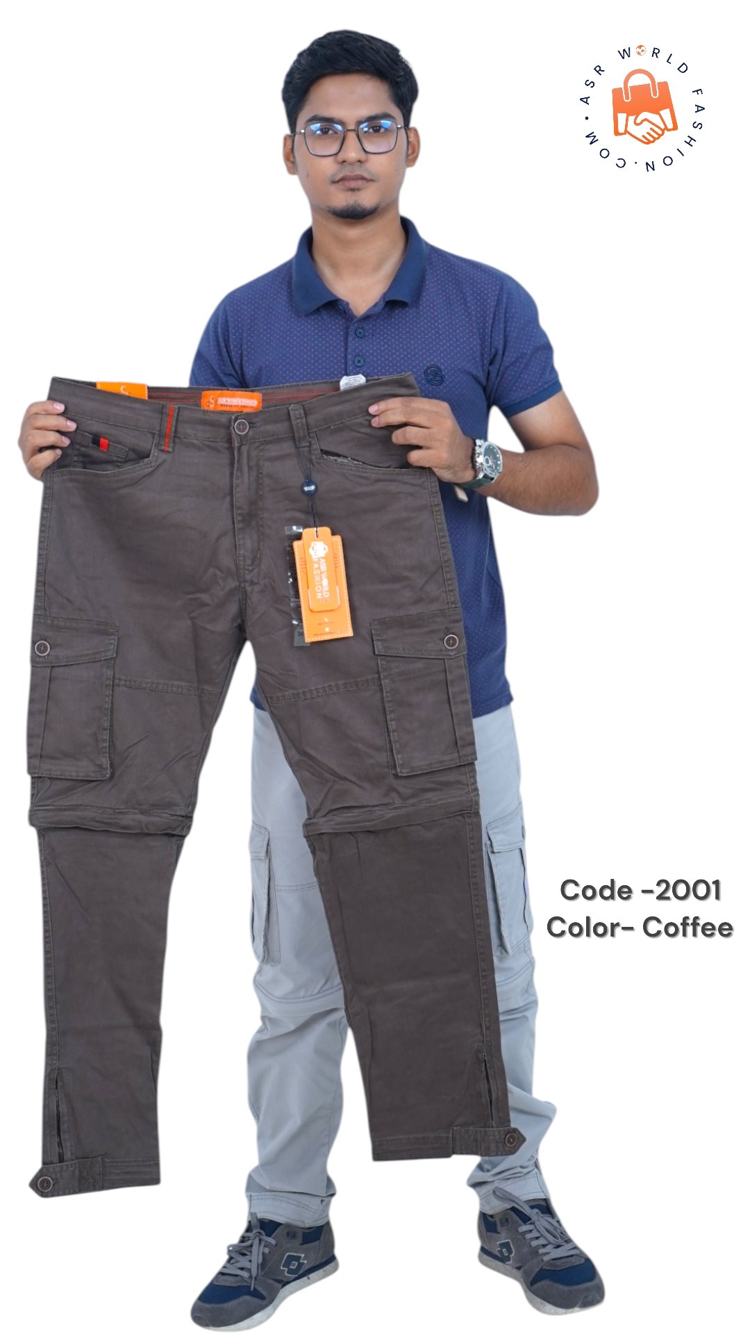 2 in 1 Cargo Pants (Coffee)_2001