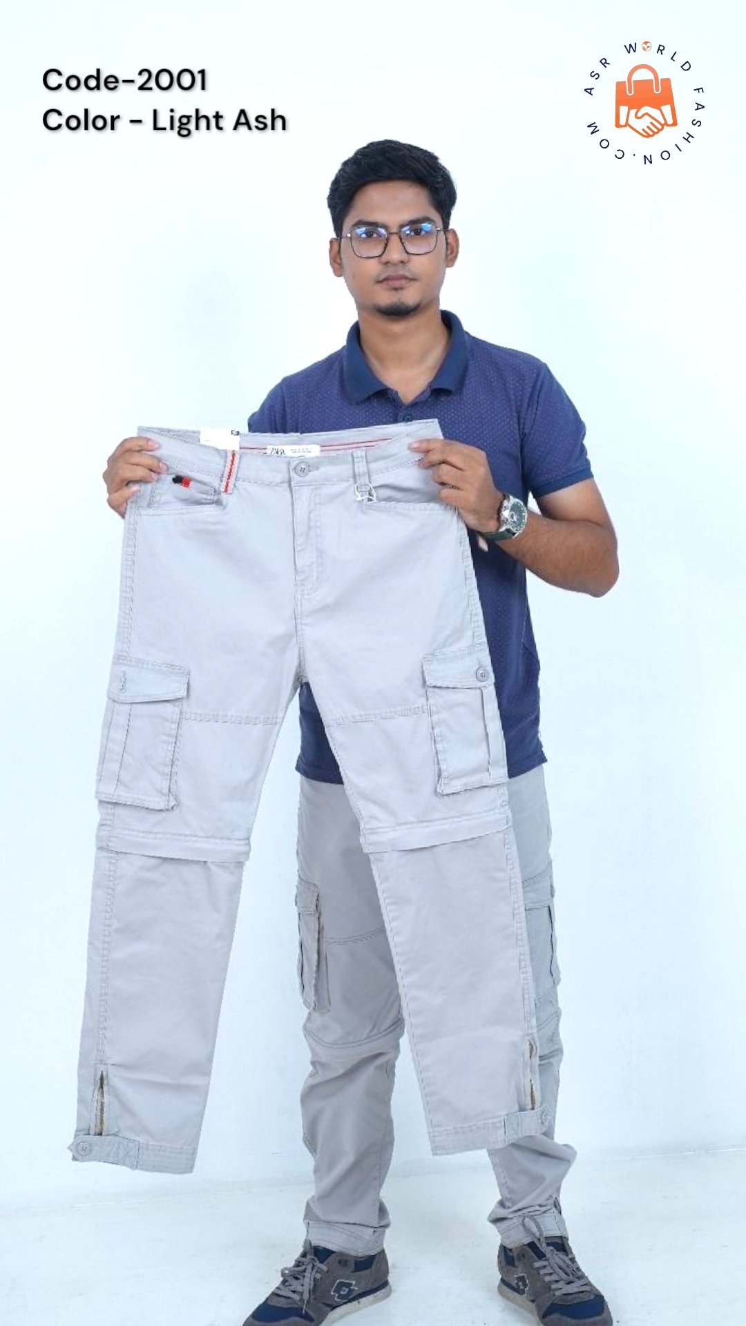 2 in 1 Cargo Pants (Light Ash)_2001