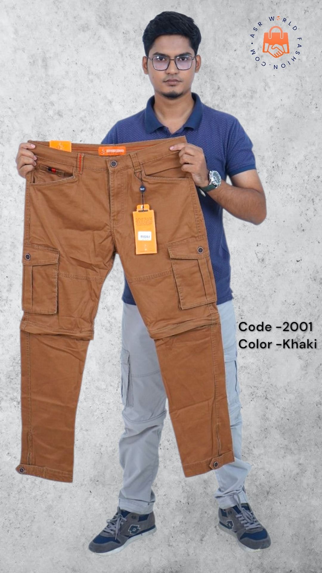 2 in 1 Cargo Pants (Khaki)_2001